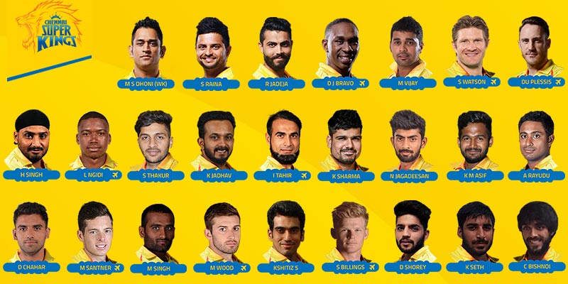 CSK Team 2018 Schedule