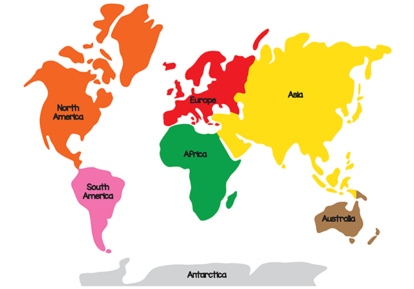 How many Continents are there in the Earth?