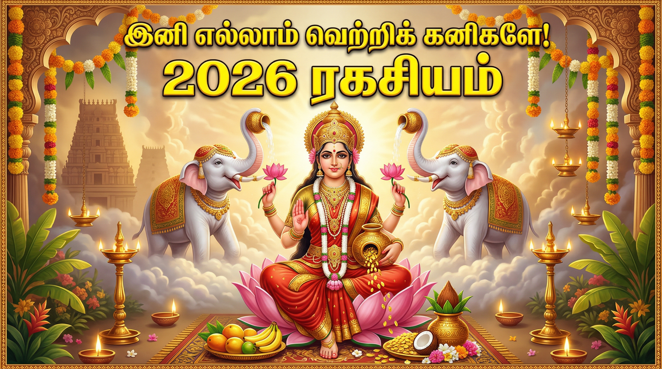 2026 தமிழ் புத்தாண்டு பராபவ வருடம் அதிர்ஷ்ட ரகசியங்கள் மற்றும் கஜலட்சுமி வழிபாடு