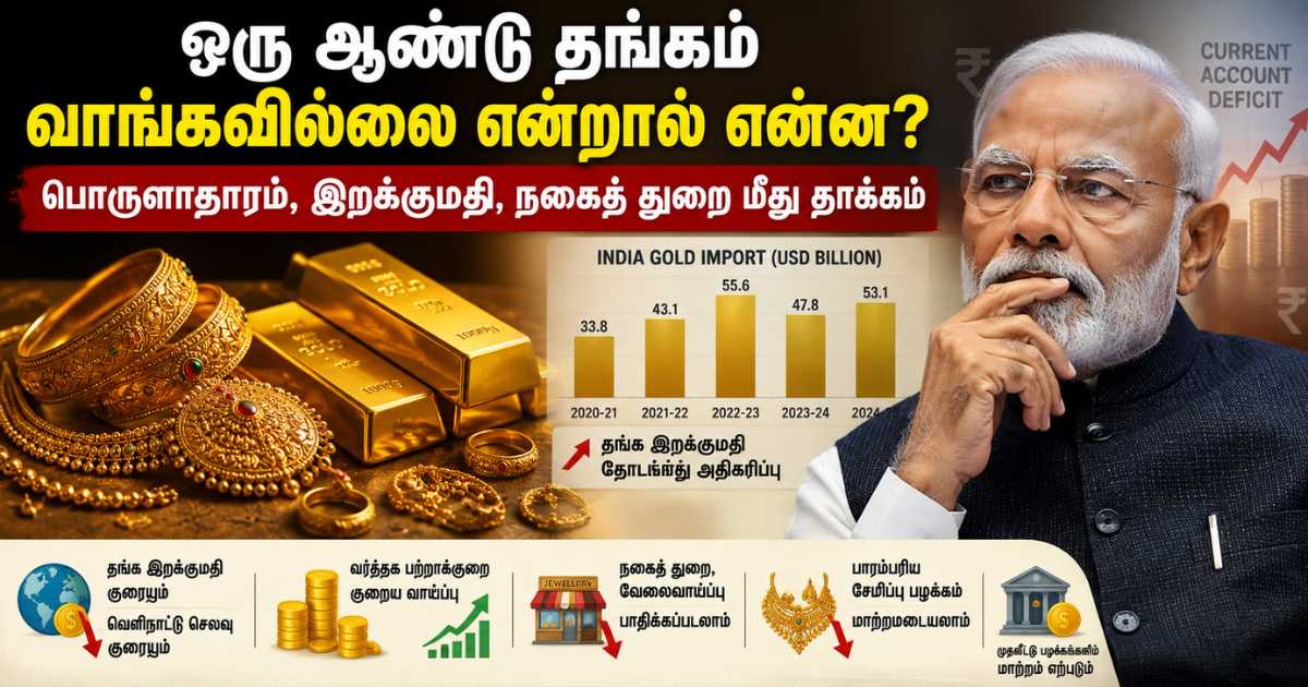 ஒரு ஆண்டு தங்கம் வாங்கவில்லை என்றால் என்ன? 6 Economic impact of rising gold imports
