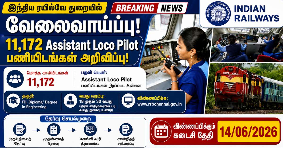 இந்திய ரயில்வேயில் ALP பணியிடங்களுக்கு அறிவிப்பு 2 இந்திய ரயில்வேயில் ALP பணியிடங்களுக்கு அறிவிப்பு