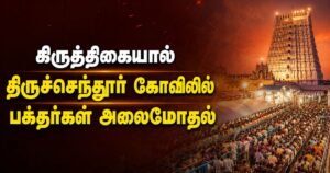கிருத்திகை விழாவையொட்டி திருச்செந்தூர் முருகன் கோவிலில் பக்தர்கள் அலைமோதல்